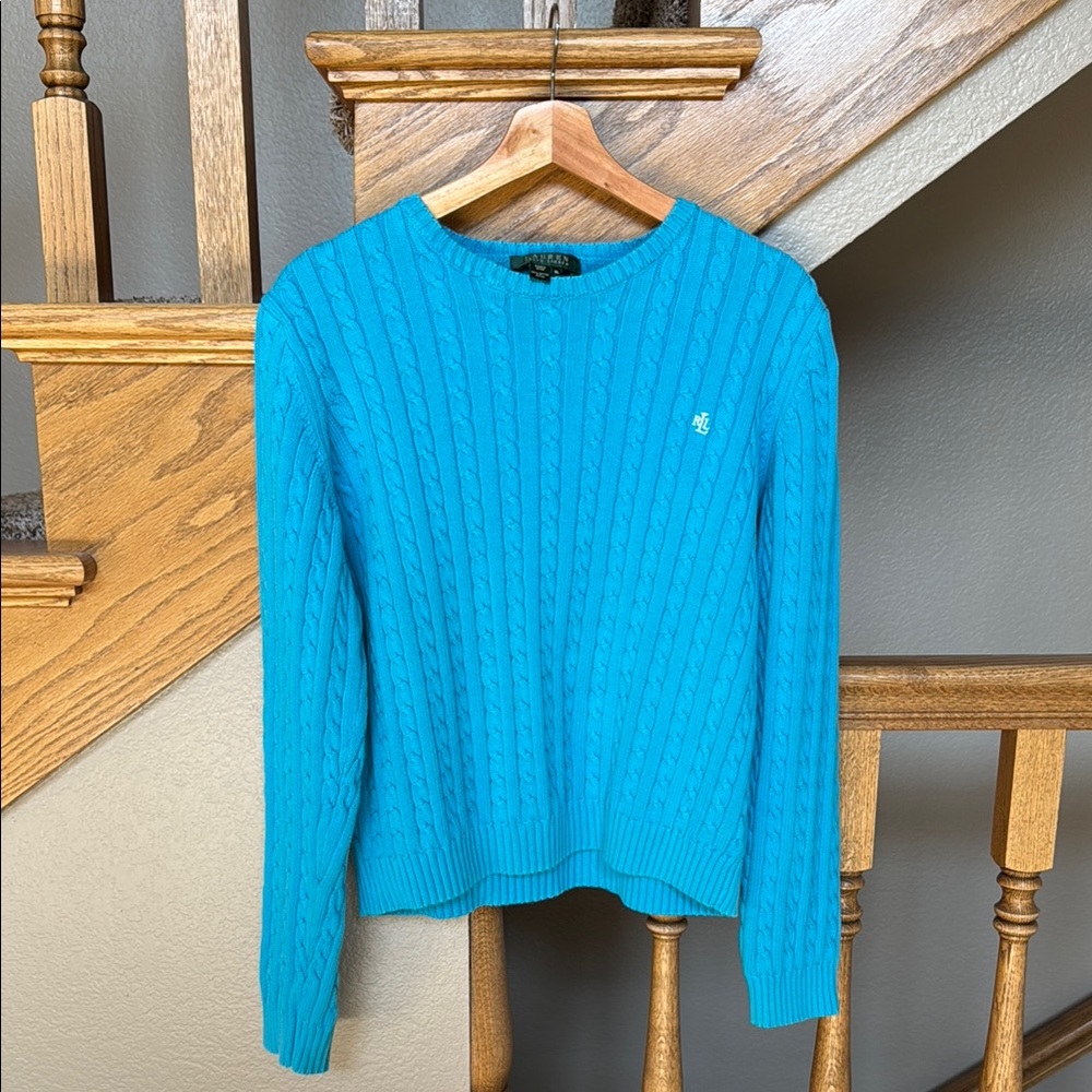 Lauren Ralph Lauren XL Women’s Cable Knit Sweater : 100% Cotten